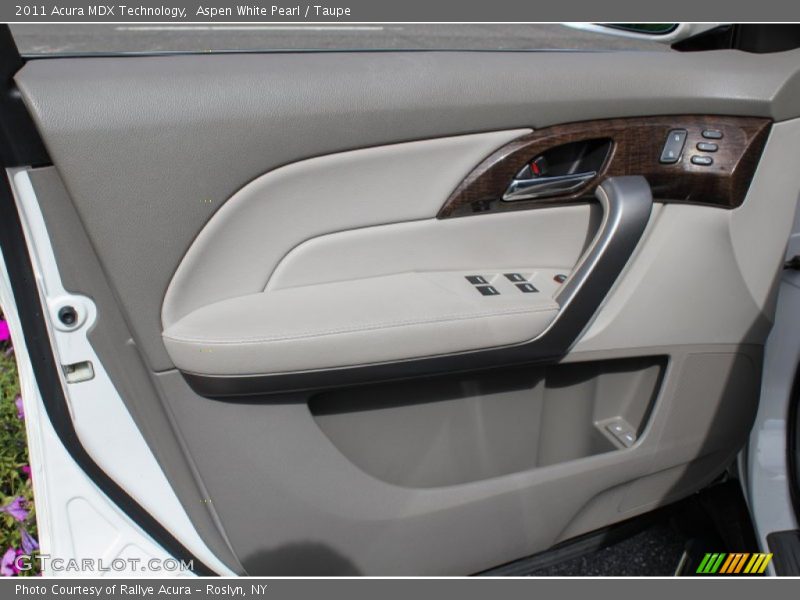 Aspen White Pearl / Taupe 2011 Acura MDX Technology