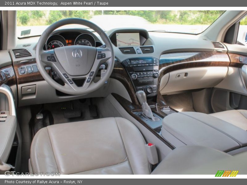 Aspen White Pearl / Taupe 2011 Acura MDX Technology