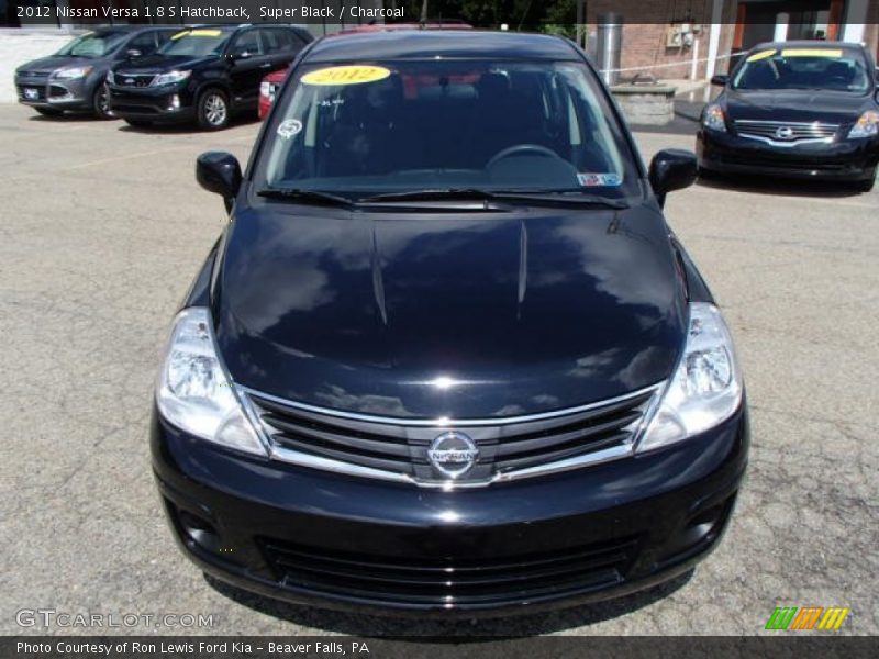 Super Black / Charcoal 2012 Nissan Versa 1.8 S Hatchback