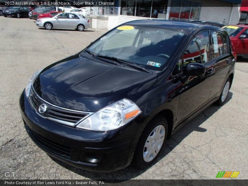 Super Black / Charcoal 2012 Nissan Versa 1.8 S Hatchback