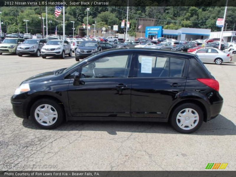 Super Black / Charcoal 2012 Nissan Versa 1.8 S Hatchback