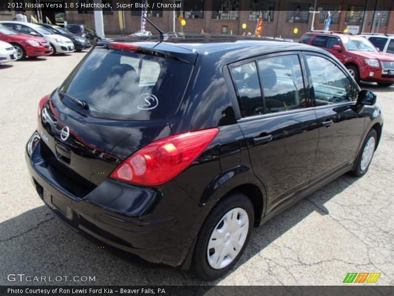 Super Black / Charcoal 2012 Nissan Versa 1.8 S Hatchback