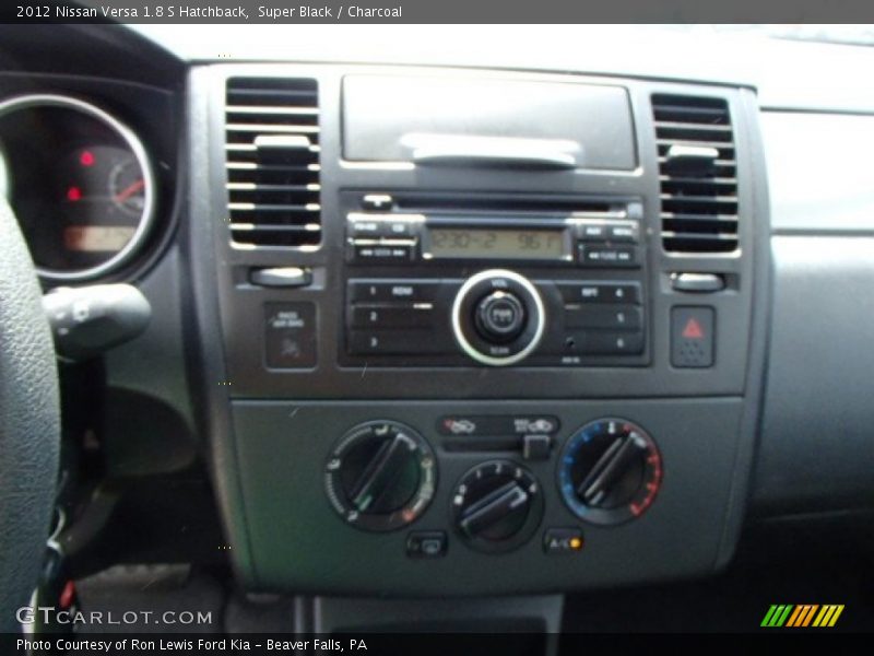 Super Black / Charcoal 2012 Nissan Versa 1.8 S Hatchback