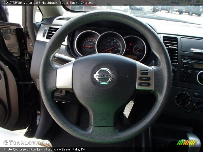 Super Black / Charcoal 2012 Nissan Versa 1.8 S Hatchback