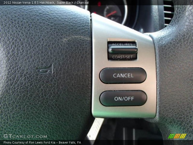 Super Black / Charcoal 2012 Nissan Versa 1.8 S Hatchback