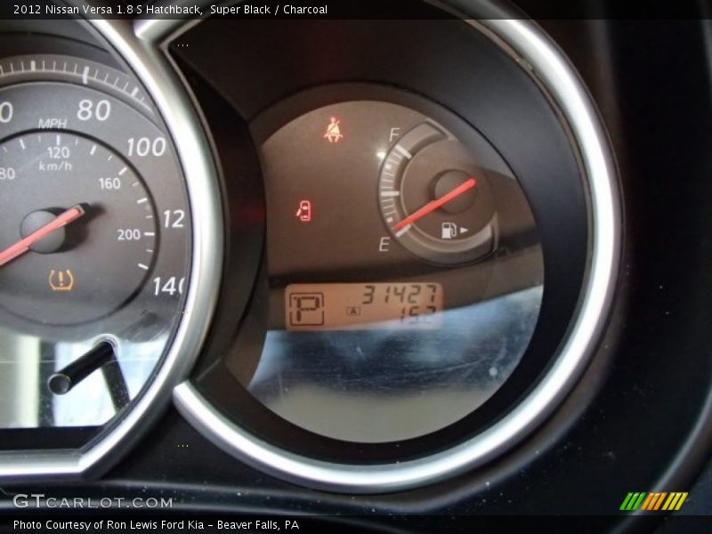 Super Black / Charcoal 2012 Nissan Versa 1.8 S Hatchback