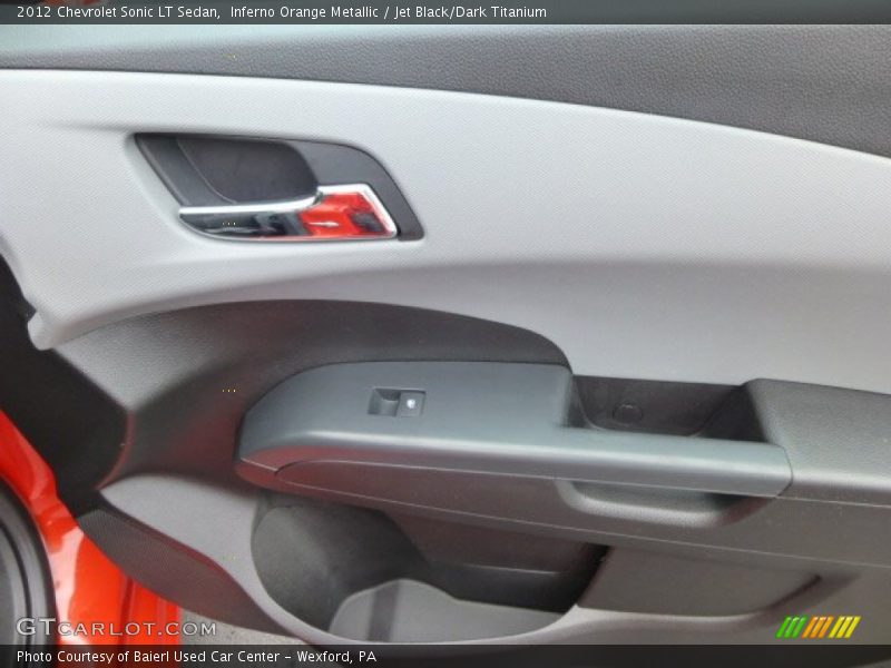Inferno Orange Metallic / Jet Black/Dark Titanium 2012 Chevrolet Sonic LT Sedan