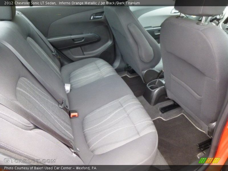 Inferno Orange Metallic / Jet Black/Dark Titanium 2012 Chevrolet Sonic LT Sedan