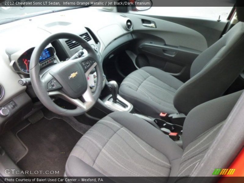 Inferno Orange Metallic / Jet Black/Dark Titanium 2012 Chevrolet Sonic LT Sedan