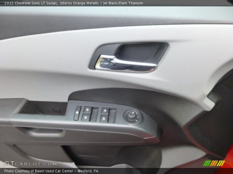 Inferno Orange Metallic / Jet Black/Dark Titanium 2012 Chevrolet Sonic LT Sedan