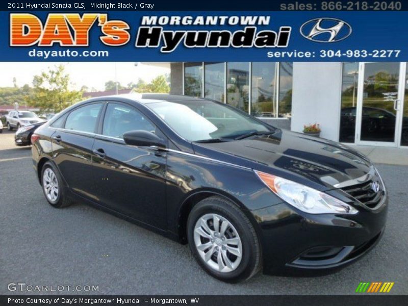 Midnight Black / Gray 2011 Hyundai Sonata GLS