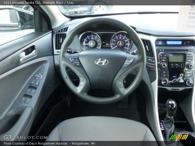 Midnight Black / Gray 2011 Hyundai Sonata GLS