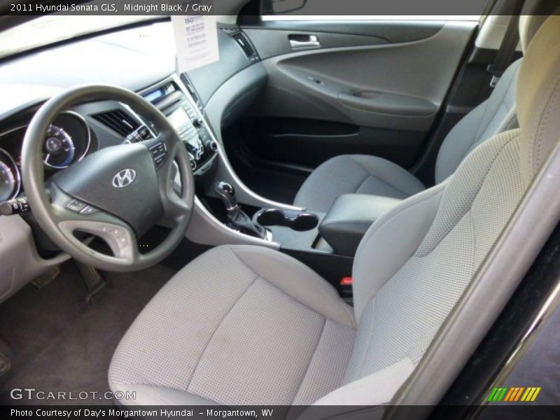Midnight Black / Gray 2011 Hyundai Sonata GLS