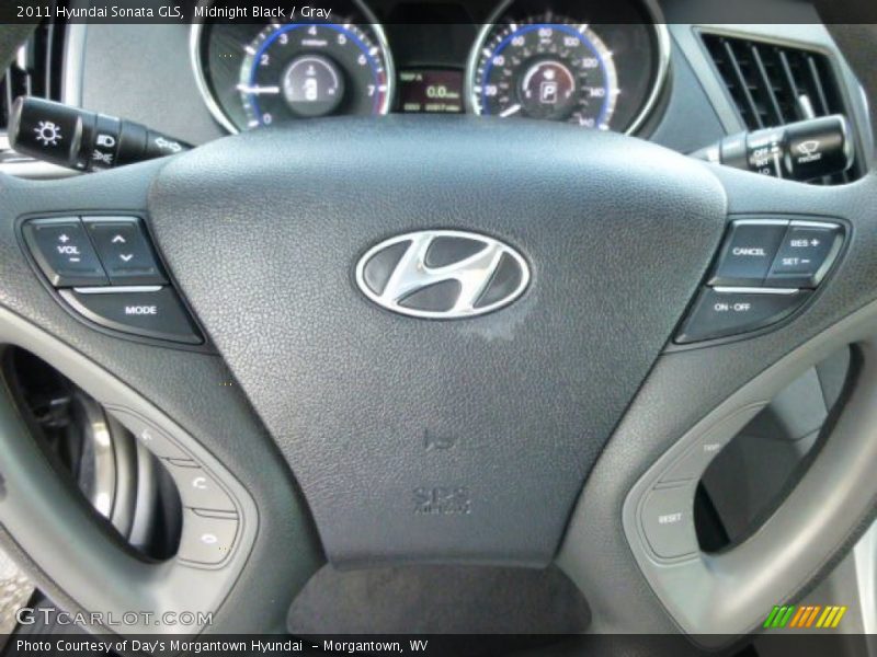 Midnight Black / Gray 2011 Hyundai Sonata GLS