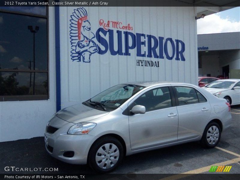 Classic Silver Metallic / Ash Gray 2012 Toyota Yaris Sedan