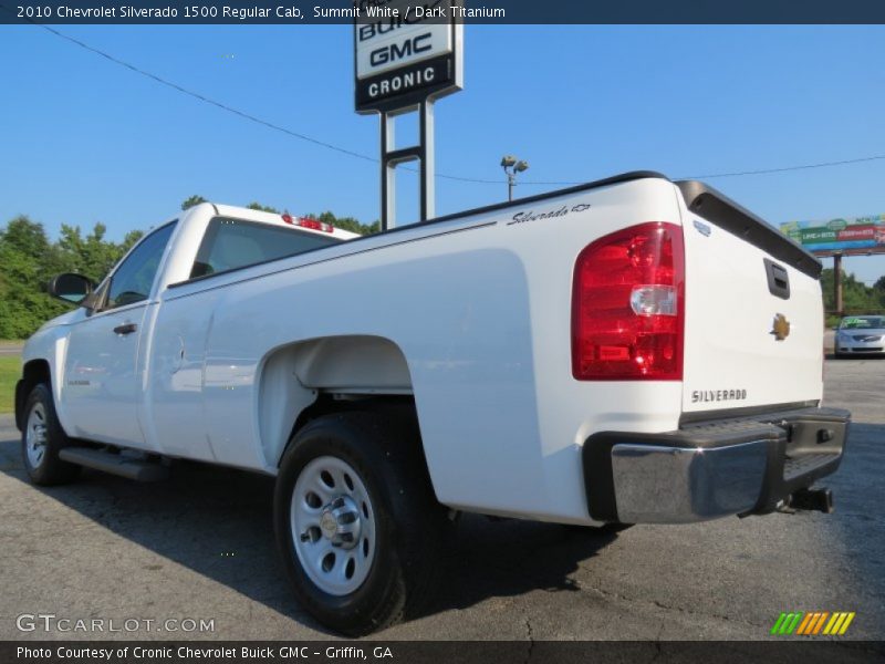 Summit White / Dark Titanium 2010 Chevrolet Silverado 1500 Regular Cab