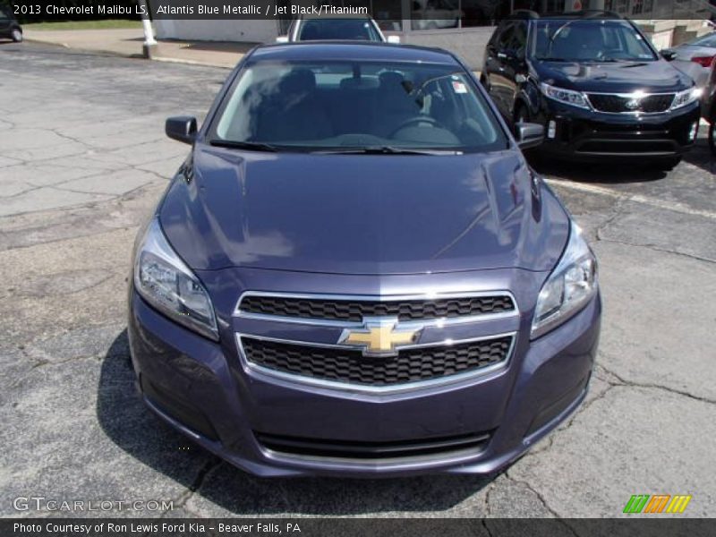 Atlantis Blue Metallic / Jet Black/Titanium 2013 Chevrolet Malibu LS