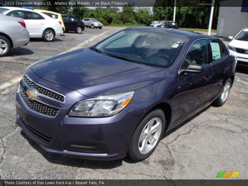 Atlantis Blue Metallic / Jet Black/Titanium 2013 Chevrolet Malibu LS