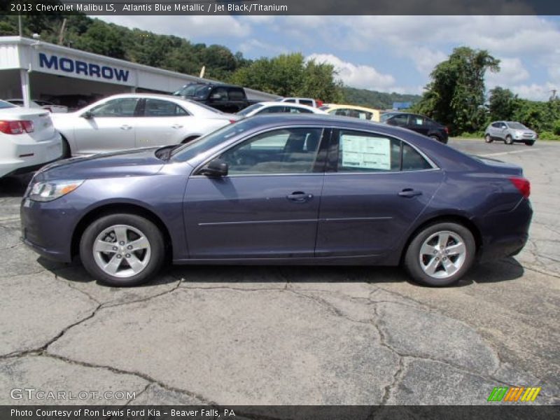 Atlantis Blue Metallic / Jet Black/Titanium 2013 Chevrolet Malibu LS