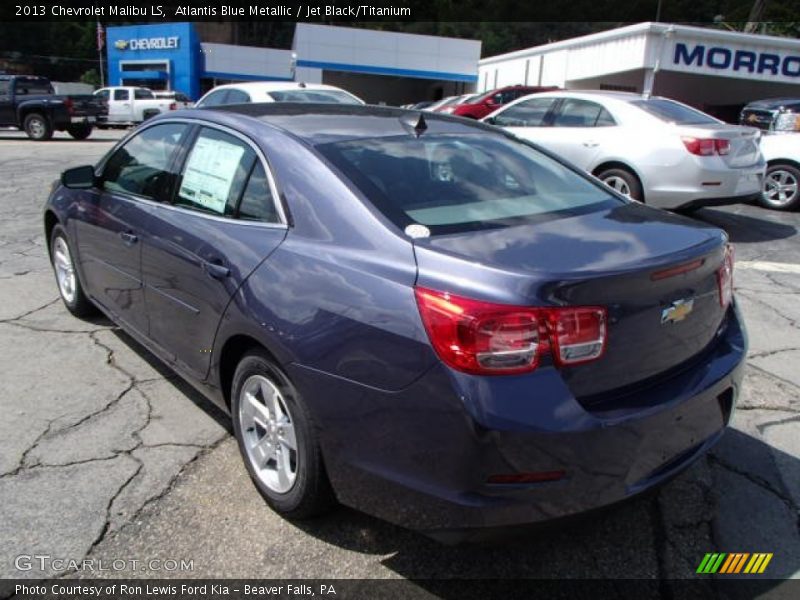 Atlantis Blue Metallic / Jet Black/Titanium 2013 Chevrolet Malibu LS