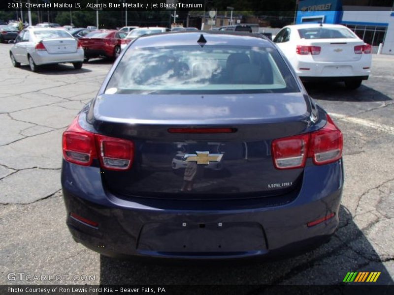 Atlantis Blue Metallic / Jet Black/Titanium 2013 Chevrolet Malibu LS