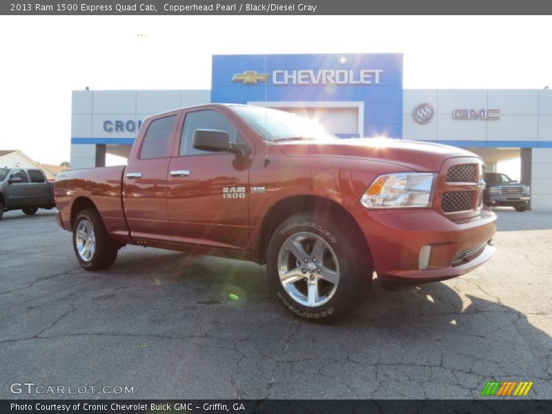 Copperhead Pearl / Black/Diesel Gray 2013 Ram 1500 Express Quad Cab