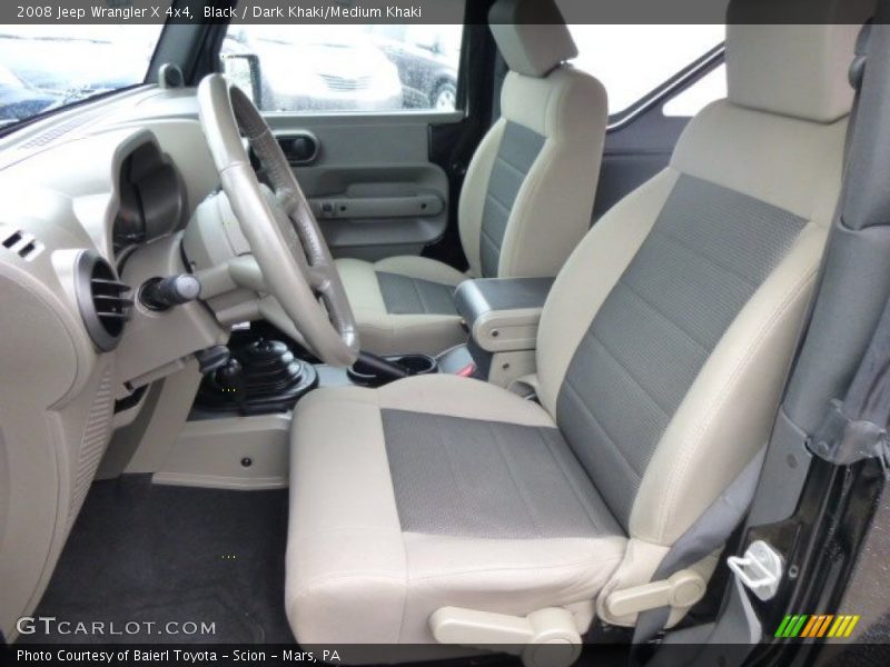 Black / Dark Khaki/Medium Khaki 2008 Jeep Wrangler X 4x4
