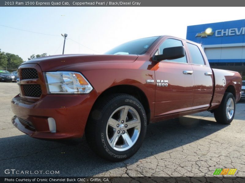 Copperhead Pearl / Black/Diesel Gray 2013 Ram 1500 Express Quad Cab