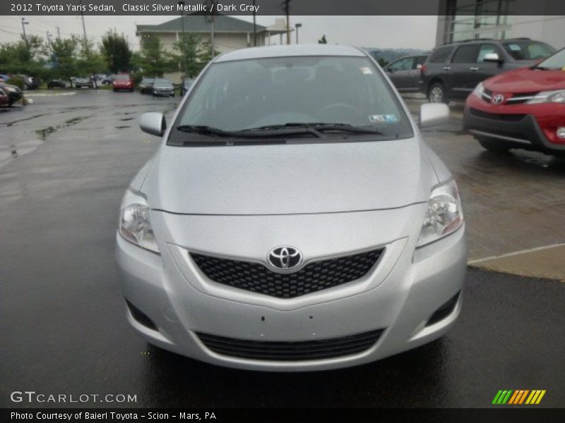 Classic Silver Metallic / Dark Gray 2012 Toyota Yaris Sedan