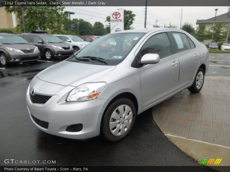 Classic Silver Metallic / Dark Gray 2012 Toyota Yaris Sedan