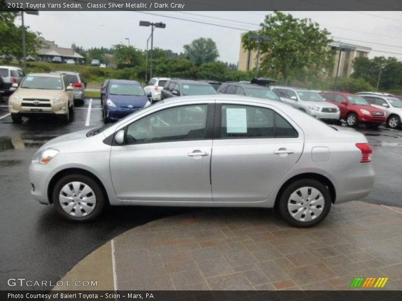 Classic Silver Metallic / Dark Gray 2012 Toyota Yaris Sedan