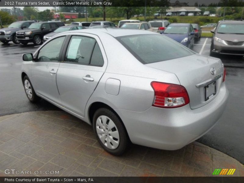 Classic Silver Metallic / Dark Gray 2012 Toyota Yaris Sedan