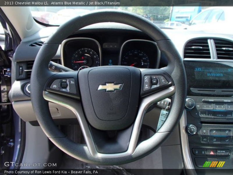 Atlantis Blue Metallic / Jet Black/Titanium 2013 Chevrolet Malibu LS