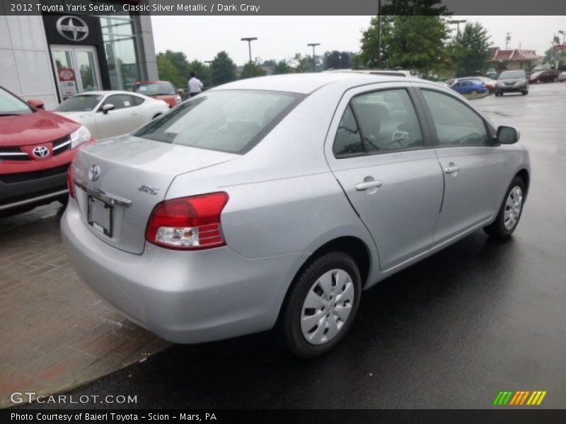 Classic Silver Metallic / Dark Gray 2012 Toyota Yaris Sedan