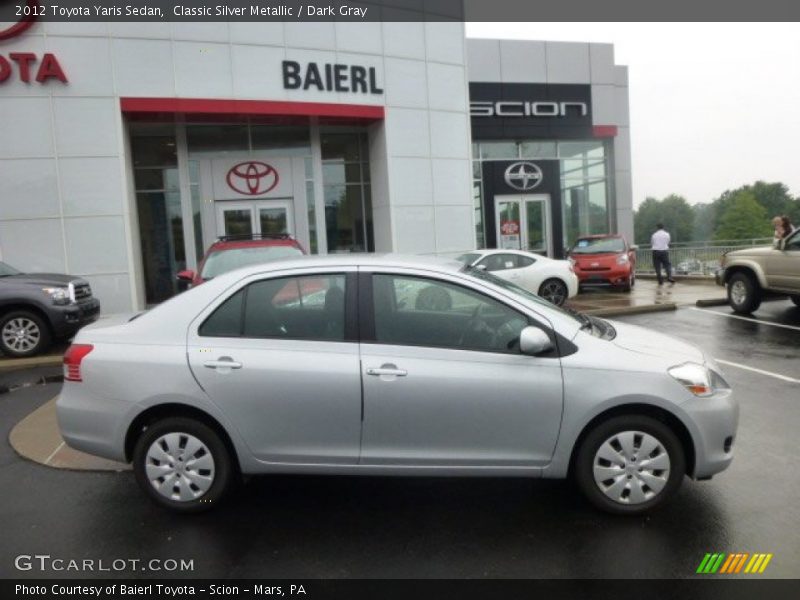 Classic Silver Metallic / Dark Gray 2012 Toyota Yaris Sedan