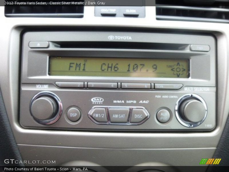 Classic Silver Metallic / Dark Gray 2012 Toyota Yaris Sedan