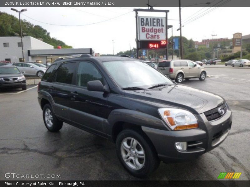 Black Cherry Metallic / Black 2008 Kia Sportage LX V6 4x4