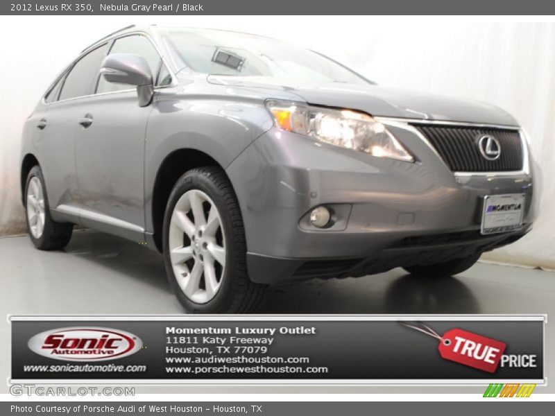 Nebula Gray Pearl / Black 2012 Lexus RX 350