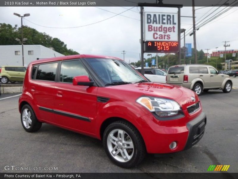Molten Red / Black Soul Logo Cloth 2010 Kia Soul +