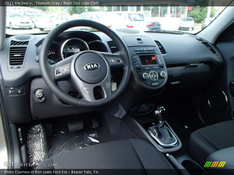 Titanium Gray / Black Soul Logo Cloth 2013 Kia Soul +