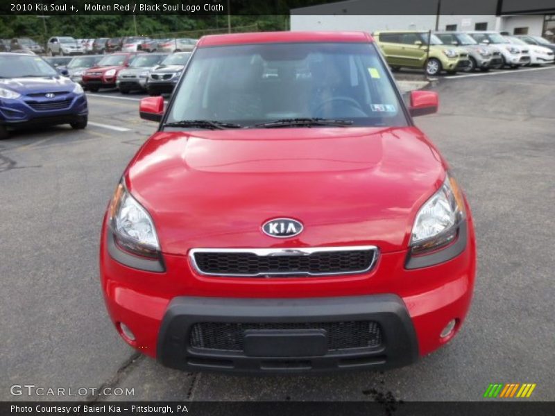 Molten Red / Black Soul Logo Cloth 2010 Kia Soul +