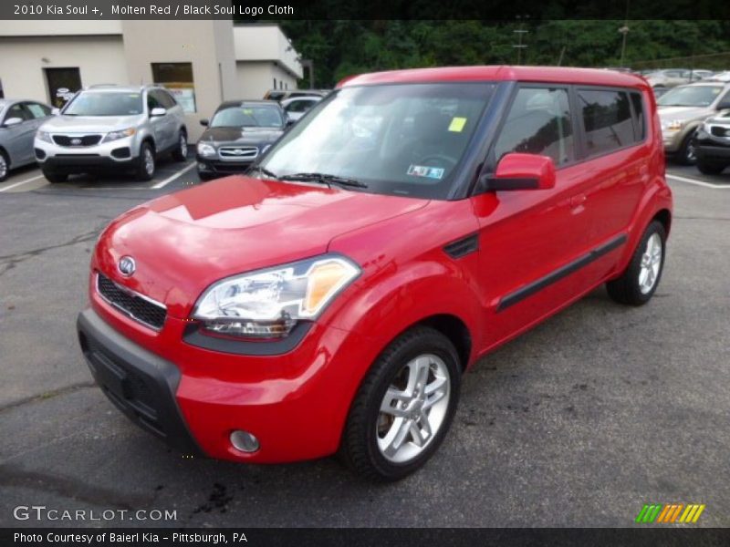 Molten Red / Black Soul Logo Cloth 2010 Kia Soul +