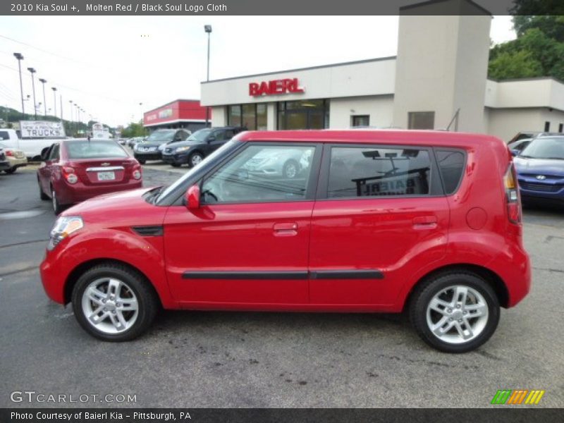 Molten Red / Black Soul Logo Cloth 2010 Kia Soul +