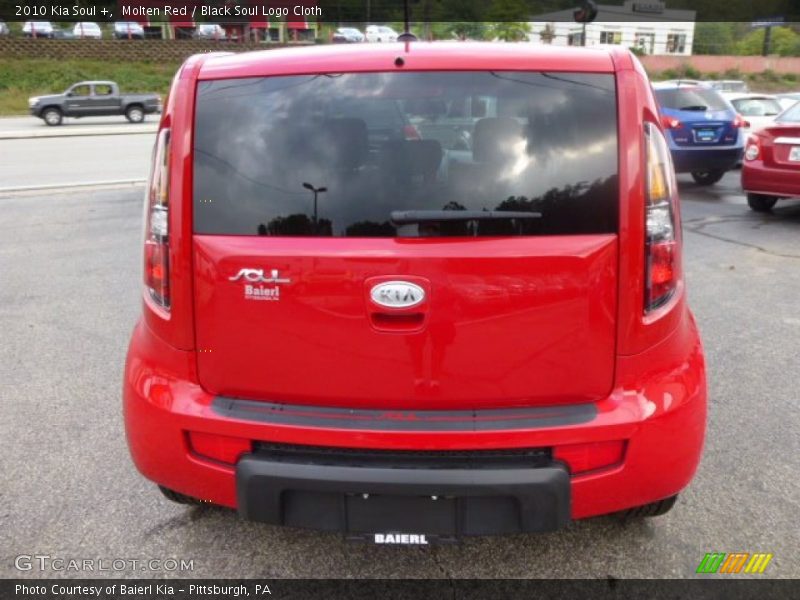 Molten Red / Black Soul Logo Cloth 2010 Kia Soul +