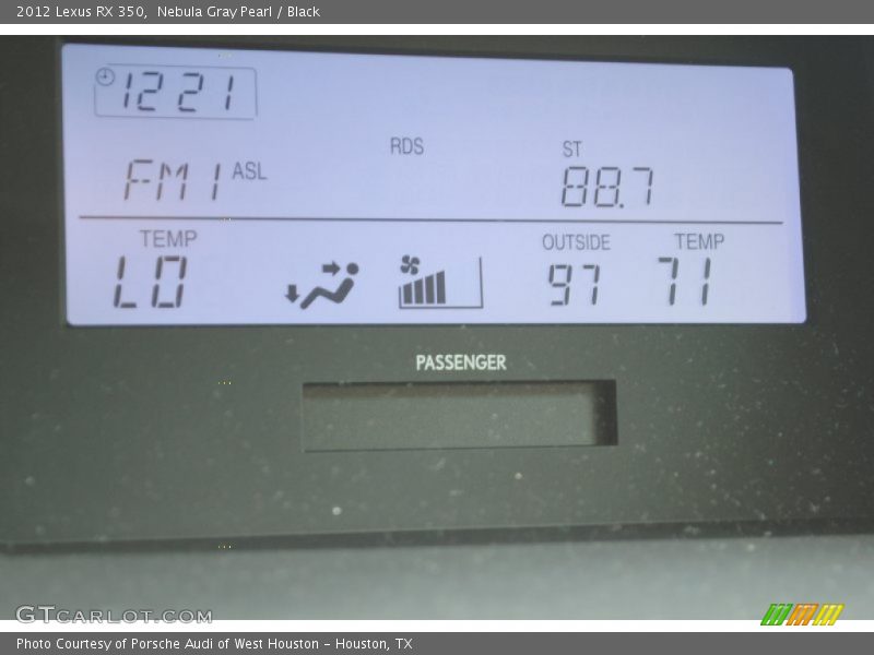 Nebula Gray Pearl / Black 2012 Lexus RX 350