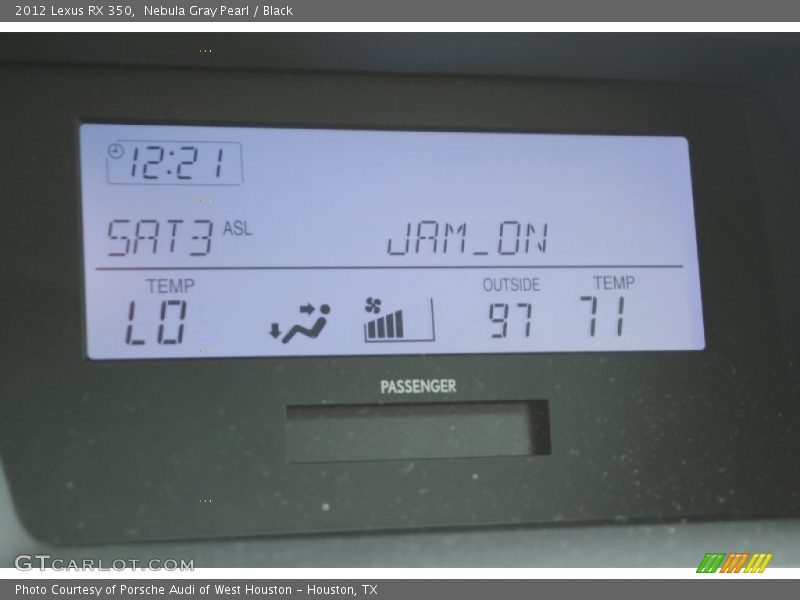 Nebula Gray Pearl / Black 2012 Lexus RX 350