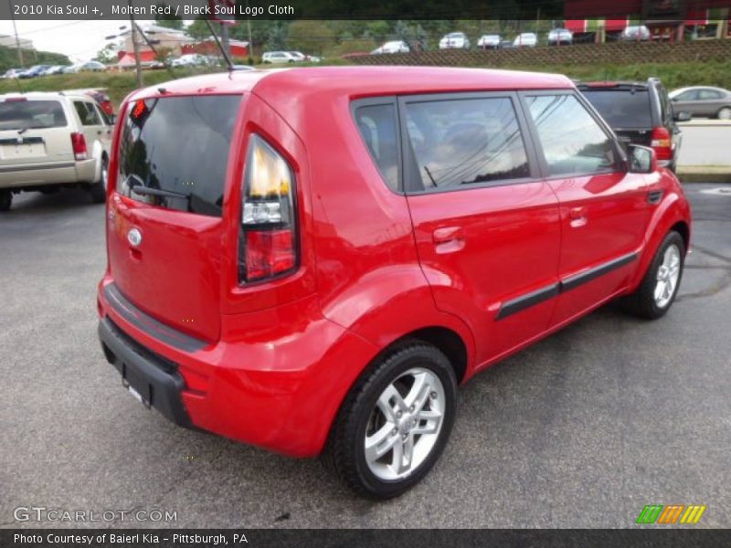 Molten Red / Black Soul Logo Cloth 2010 Kia Soul +