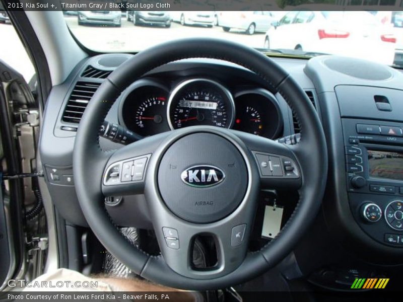 Titanium Gray / Black Soul Logo Cloth 2013 Kia Soul +