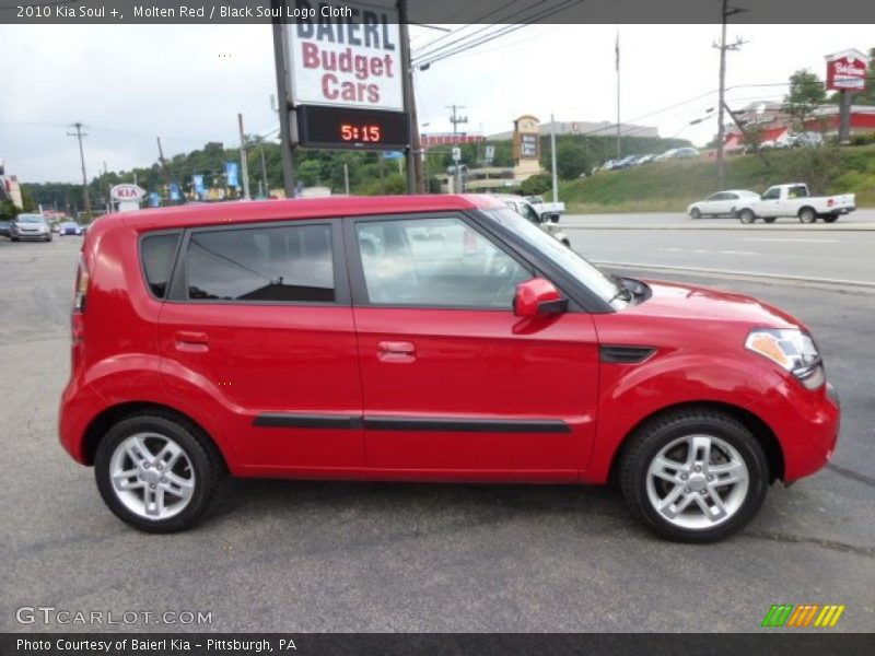 Molten Red / Black Soul Logo Cloth 2010 Kia Soul +