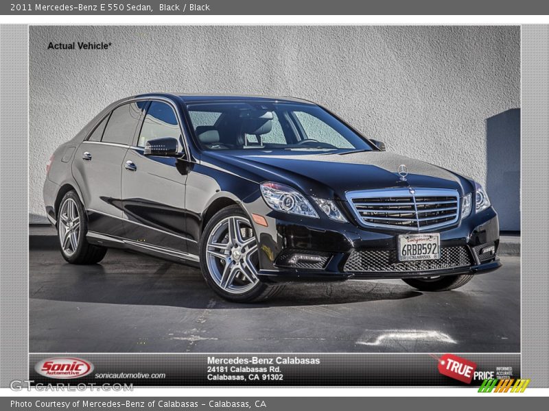 Black / Black 2011 Mercedes-Benz E 550 Sedan